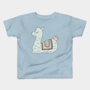 Blue Llama Kids T-Shirt